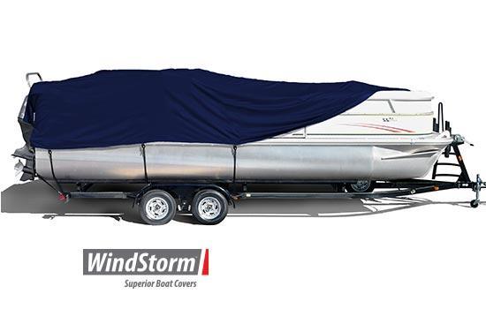 WindStorm™ boat covers are created from solution dyed fabric which results in a vastly superior product that will hold color longer and remain much stronger.