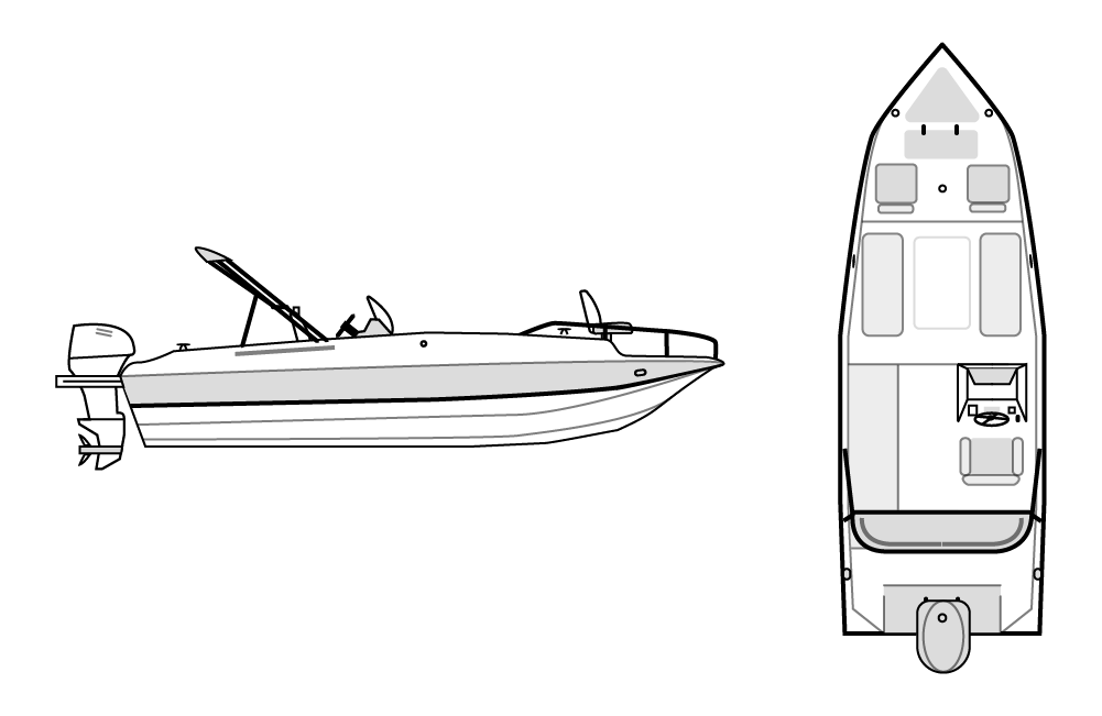 DECK BOAT Modified V 
