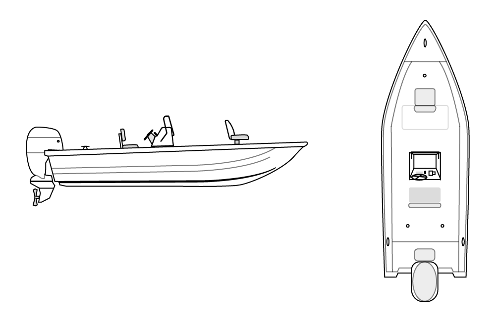 V HULL FISHING - Center Console, Low or No Bow Rails 