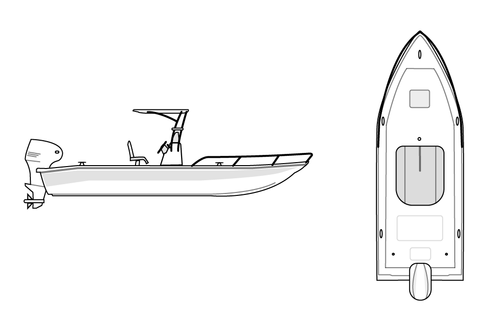 V HULL FISHING - Center Console, T-Top 