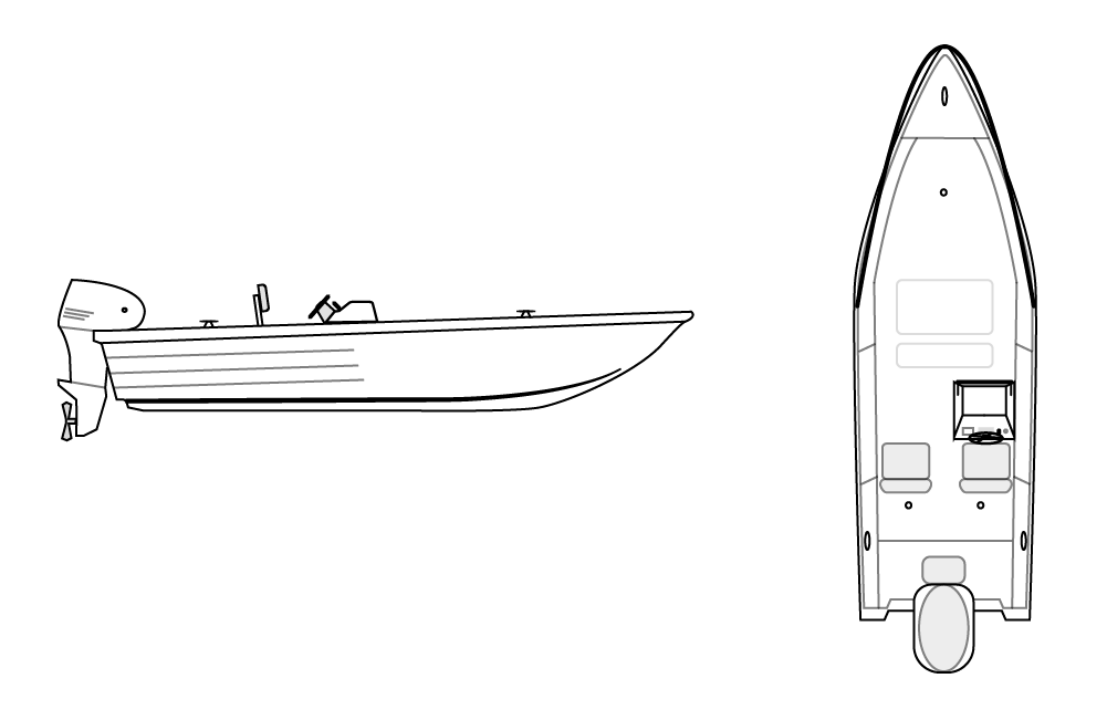 V HULL FISHING - Side Console, Narrow Series 