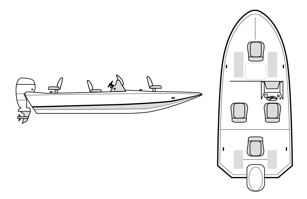 BASS BOAT - Angled Transom 