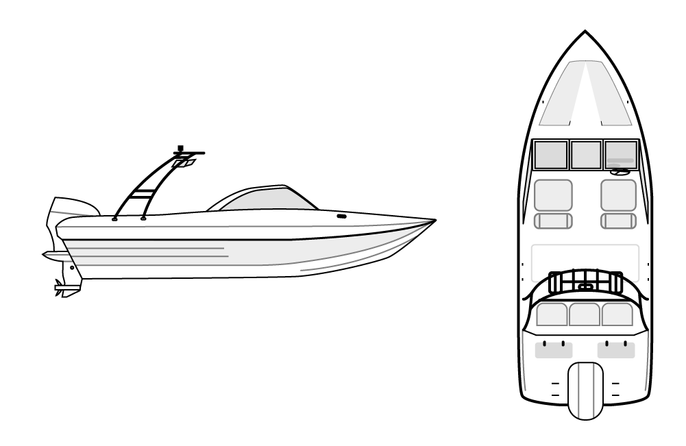 V-HULL with Modern Arch Wake & Ski Tower