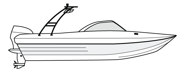 V-HULL with Modern Arch Wake & Ski Tower 
