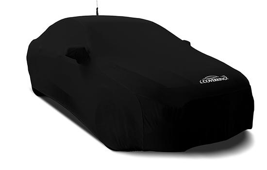 satin stretch black sedan cover