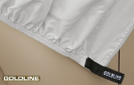 Elasticized hems on the corners provide a snug fit and easy installation.