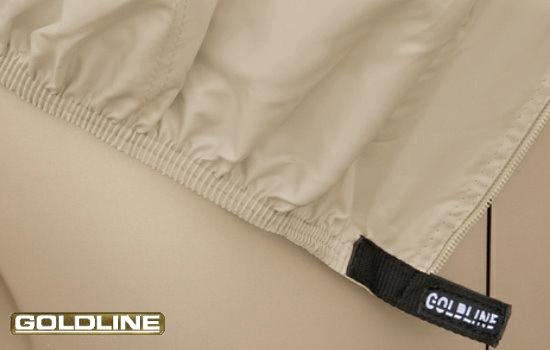 Elasticized hems on the corners provide a snug fit for easy installation.