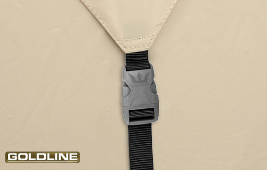 Heavy duty quick detach buckles make installation and removal easier.