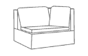Corner Sectional Chair Cover	