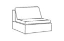 Sectional Armless Chair Cover	