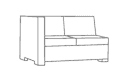 Right Arm Sectional Loveseat Cover 