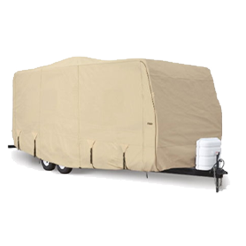 SUNWAN Camper Travel Trailer Cover,Breathable Water-Repellent Anti-U V,3-Ply Foldable,Fit for 12-14 RV